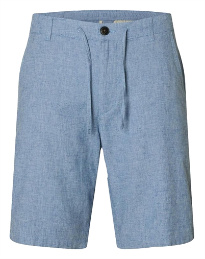 Selected - SLHRegular - Brody Linen Shorts - Cashmere Blue